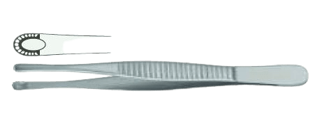 Пінцет для тканини, зубчато-лапчатий, хірургічний Russ-model, 150 мм Bio Tules Impex BTS-24-324